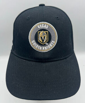 Vegas Golden Knights Hat NHL Station Casinos Black Adjustable Strapback Cap